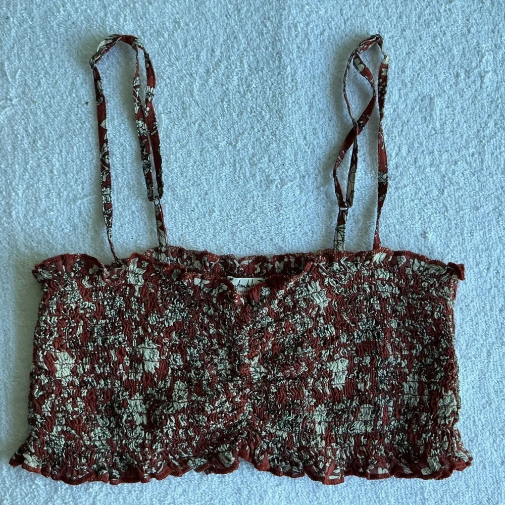 Free People Red Floral Bandeau top - Picture 7 of 11